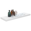 vidaXL Flytende vegghylle h?yglans hvit 80x23,5x3,8 cm MDF