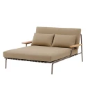 Muuto Loungebed Settle med armlener Taupe