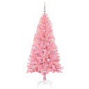  Juletre med 150 LED med stativ Rosa 150 cm PVC