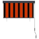 vidaXL Utendørs rullegardin 120x250 cm oransje og brun