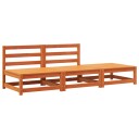  Hagesofa uten armlener med fotskammel voksbrun heltre furu 837967