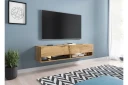 Brya TV benk 140 cm LED belysning   Beige/Hvit/RGB LED