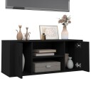 TV benk svart 100x35x40 cm konstruert tre