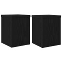  Planteholder 2 pcs Svart Eik 15 x 15 x 20 cm Konstruert tre