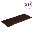  Trappematter selvklebende 15 stk 60x25 cm brune rektangulære