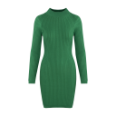 Flossie Dress Eden Green XS Rib knit dress