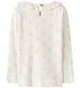 Lil Atelier Lil' Atelier Genser NmfRachello Coconut Melk/Flower 4 år 104 Genser Hvit