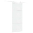vidaXL skyvedør med hardware sett Hvit 86x211 cm Solid Tre Furu