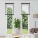  Vindu Persienne med gardiner Svart Aluminium