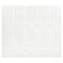 vidaXL Romdeler 5 paneler hvit 200x180 cm stål