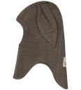 Huttelihut Balaclava - Ull - 1-lag - Brown Melert m. Ører - Huttelihut - 1-2 år (80-92) - Balaclava - enkel - Brun