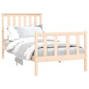 vidaXL Sengeramme med hodegavl 100x200 cm heltre furu 8720845893835