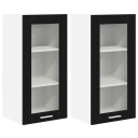  Hengende skap med lagring Riga 2 pcs Svart Eik 40 x 31 x 80 cm