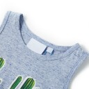 vidaXL Singlet for barn mørkeblå melert 128