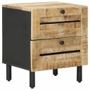 vidaXL Nattbord Naturlig 40 x 33 x 46 cm Massiv mango tre