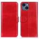 iPhone 15 Lommebok-deksel med Magnetisk Lukning Rød
