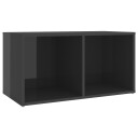 vidaXL TV-benker 2 stk høyglans grå 72x35x36,5 cm sponplate