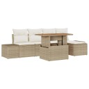  Hage Spisegruppe med pute 6 pcs Beige og krem