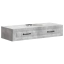 vidaXL Vegghengt Sidebord Betonggrå 87,5 x 34,5 x 17 cm Konstruert tre