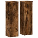  Plantestativer 2 stk røkt eik 17x17x60 cm konstruert tre