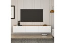 West Tv-benk 150 cm - Hvit/Brun