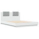  Sengeramme med hodegavl hvit 150x200 cm konstruert tre 8721012276475