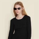 Holzweiler Fitted Rib Longsleeve - Black Sort XS