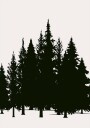 Tannenwald dark Poster Plakat / 30x40cm