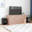  TV-benk rosa 99x39x44 cm stål