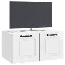 Vegghengt TV skap Veggmontert Høgglans hvit 59,5 x 41 x 30 cm
