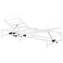 vidaXL Elektrisk Justerbar Seng Ramme Hvit 107 x 200 cm Stål