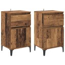  Nattbordskap 2 pcs Gammelt tre 40 x 35 x 70 cm Konstruert tre