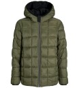 Jack & Jones Polstret Jakke   JjeBrook   Vendbar   Svart/Olive N   Jack & Jones   8 år (128)   Dunjakke Grønn