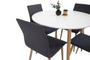 Venture Design Plaza & Windu spisegruppe Hvit/grå 4 st stoler & bord 100 cm