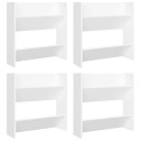 vidaXL Veggskoskap 4 stk hvit 60x18x60 cm sponplater