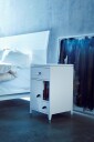 Mavis Abisko Bedside Table Short Legs White Lacquer