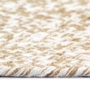 vidaXL Håndlaget juteteppe hvit og brun 180 cm