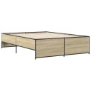  Sengeramme sonoma eik 135x190 cm konstruert tre og metall 8721102610936