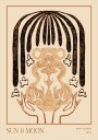 Vessel Collection : Sun & Moon LineArt Poster Poster Plakat / 50x70cm