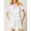 Twinset Dame Topper Hvit S,