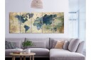 Bilde Retro Map 5 Parts Narrow 200x80 Artgeist sp. z o. o.