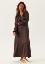Bubbleroom Satin V neck Maxi Dress