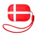 Ferrelli AirPods Pro 3 TPU-deksel, dansk flagg
