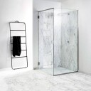 Unidrain GlassLine dusjdør, 87,6 cm, klart glass