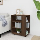 vidaXL Rulleskap brun eik 60x35x75 cm konstruert tre