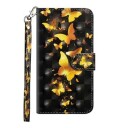 Wonder Series Samsung Galaxy A21s Lommebok-deksel Gull Sommerfugl