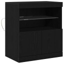  Serviesskap Svart 60 x 37 x 67 cm Konstruert tre