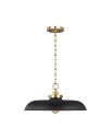 Wellfleet Wide Pendant Midnight Black/Brass