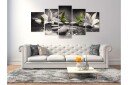 Bilde Lilies And Stones 5 Parts Wide Grey 100x50   Artgeist sp. z o. o.