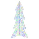 Juletre med 100 LED Flerfarget 120 cm Akryl